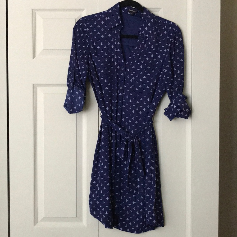 EXPRESS Blue Anchor Dress!